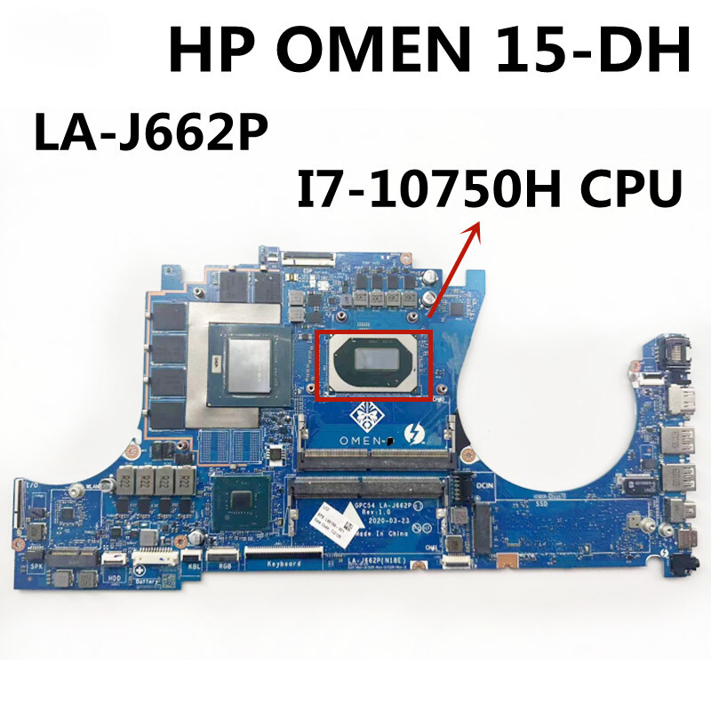 For HP OMEN 15-DH Motherboard LA-J662P GPU N18E-G1-B-KD-A1 CPU I7