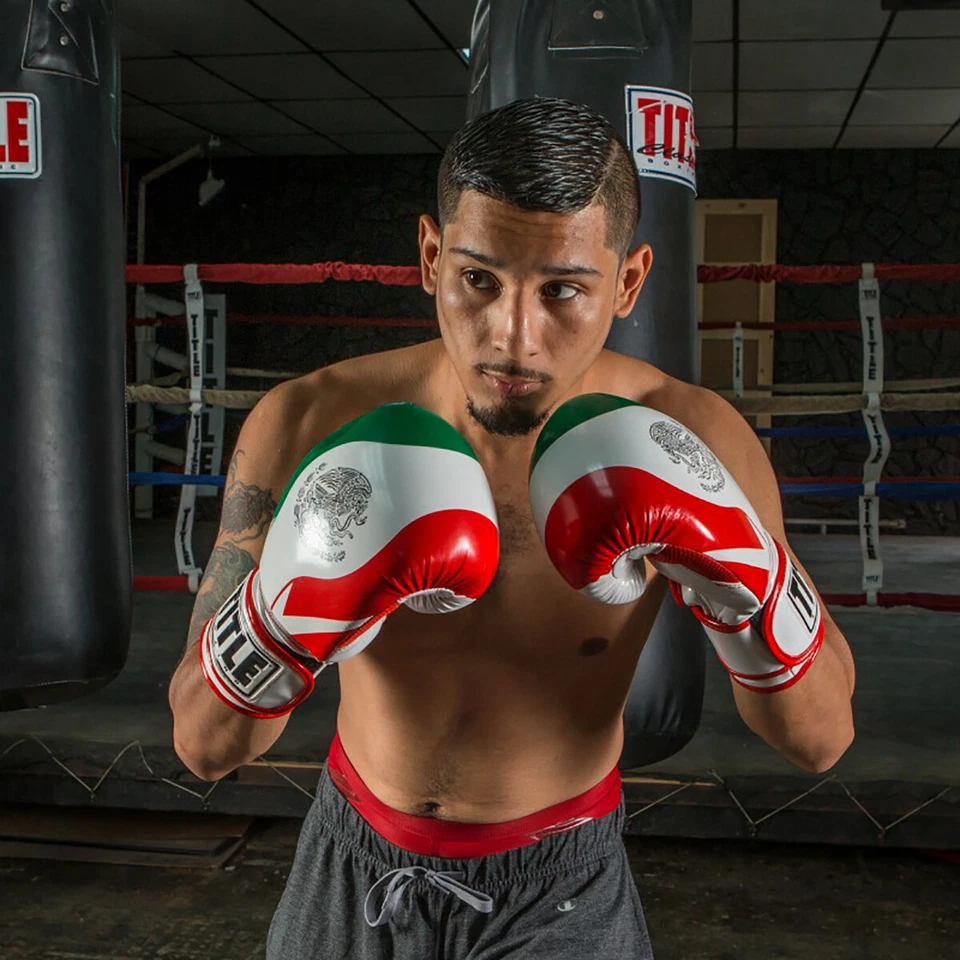 Title Boxing Infused Foam El Combate Mexico Hook and Loop Training Gloves - Image 4 of 4