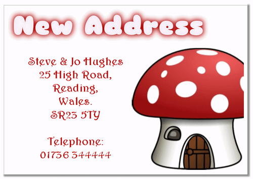 CHANGE OF ADDRESS PERSONALISED CARDS, moving, pk 10 & envelopes LILAC HOME a003 - Picture 5 of 10