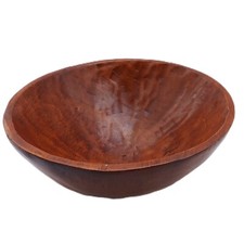 Large Round Wooden Serving Bowl for Salads Fruits Popcorn Pasta - 10" x 4.5"