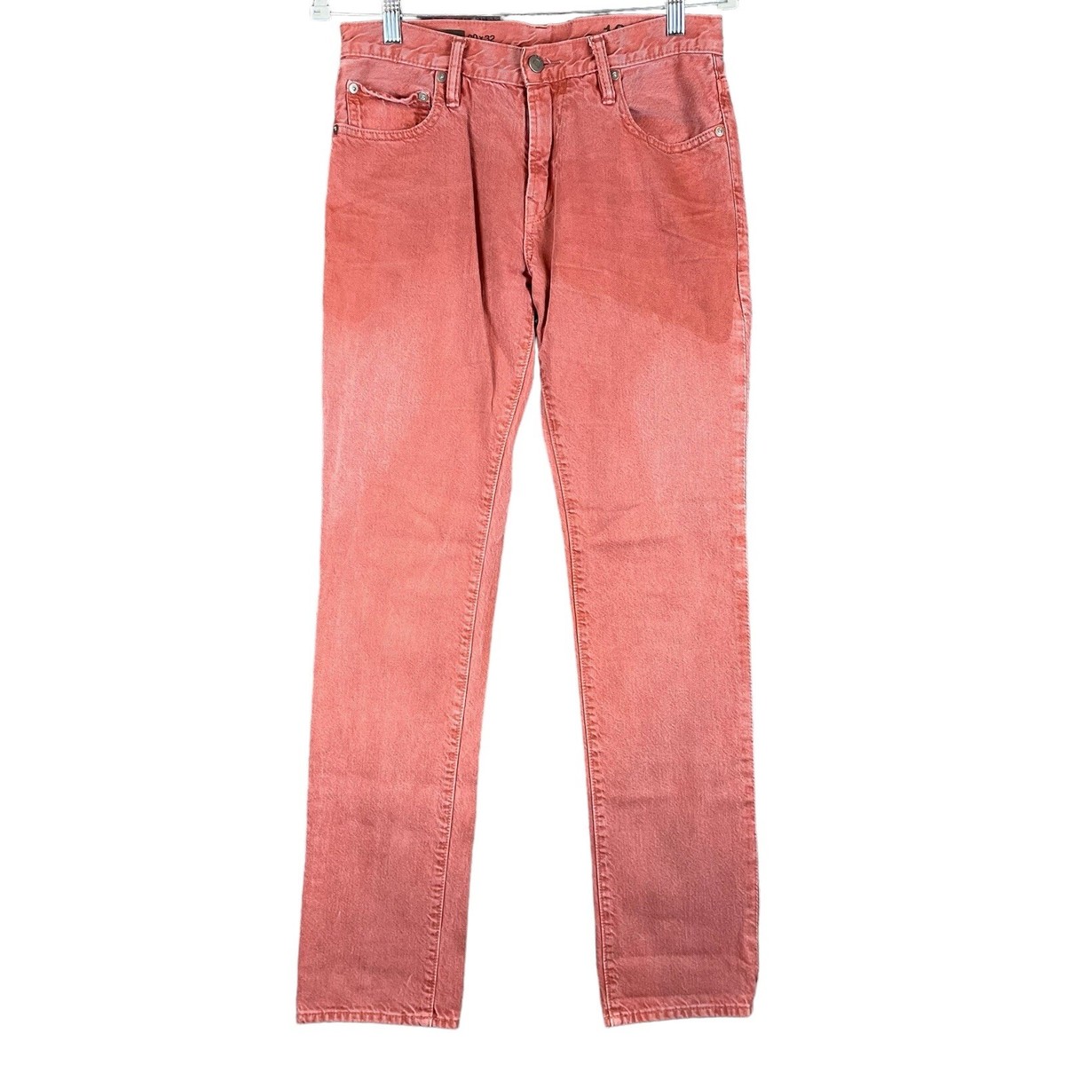 Gap 1969 Jeans Mens 30x32 Red Pants Straight Cotton Light Wash 100% Cotton  | eBay