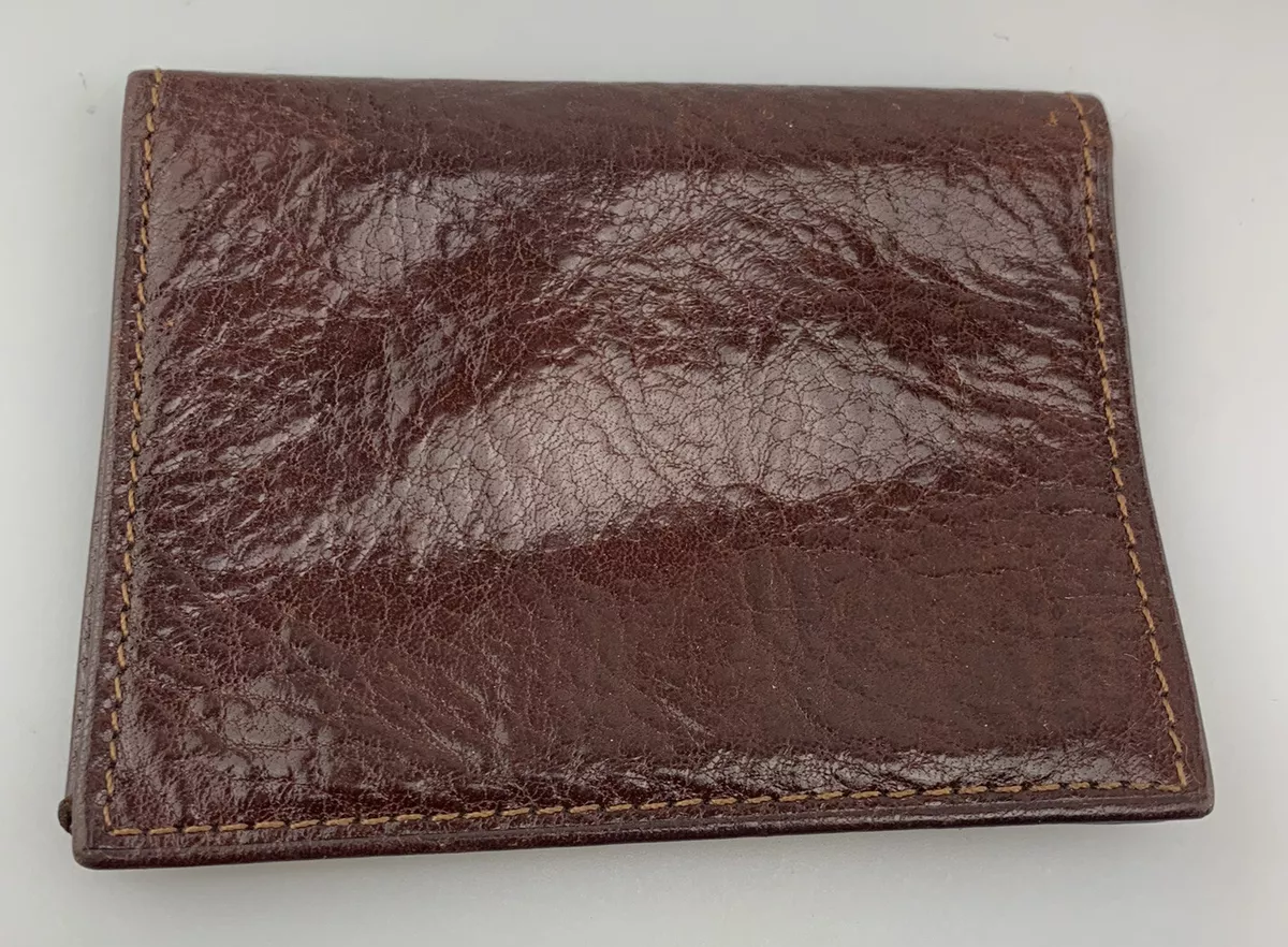 Vintage YSL Yves Saint Laurent Wallet Card Holder Brown Leather Small