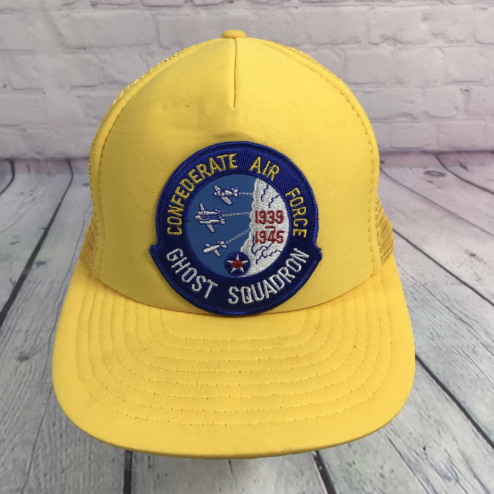 Vtg Snapback Cap Hat Ghost Squadron Confederate A… - image 1