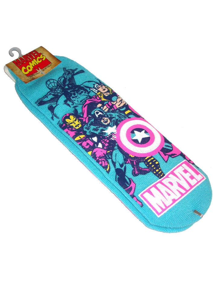 Calcetines antideslizantes hasta el tobillo Marvel Comics Heroes Avengers Spider-Man azules nuevos Foto 2 de 2