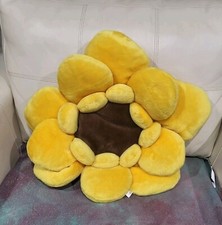 Yellow Sunflower 24" Large Plush Decorative Accent 3D Pillow Flower Vintage