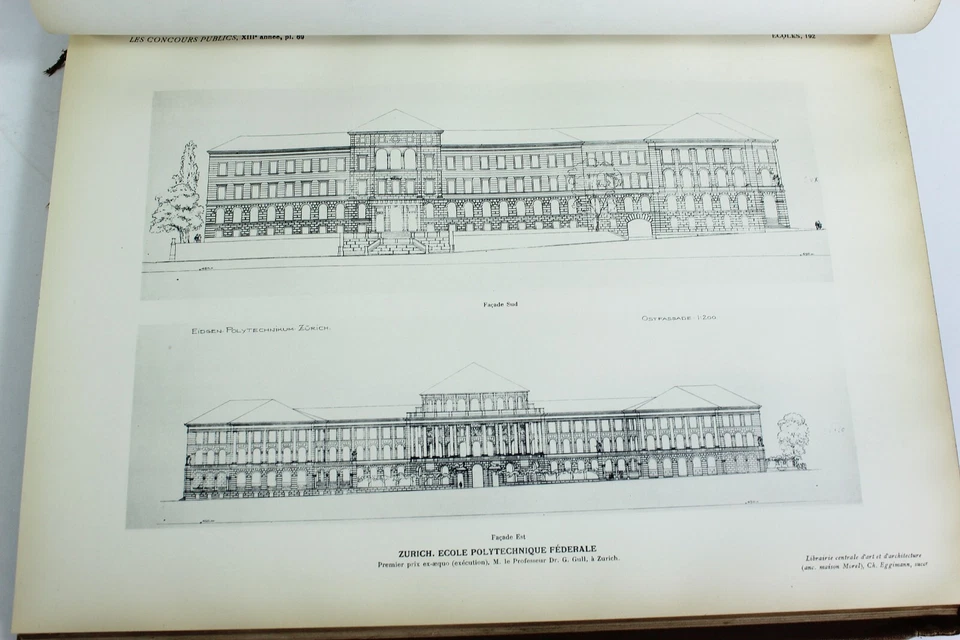 Prints from Les Concours Publics D'Architecture Large Bound Book 100s of Prints - Image 4 of 4