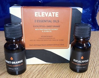 Elevate Essential Oils SWEET ORANGE & EUCALYPTUS 10ml each 2 Bottles