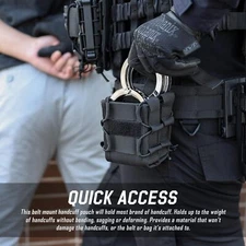 Double Handcuff Pouch for Duty Belt Molle Fit Asp/Hinged/Chain/Folding Handcuffs