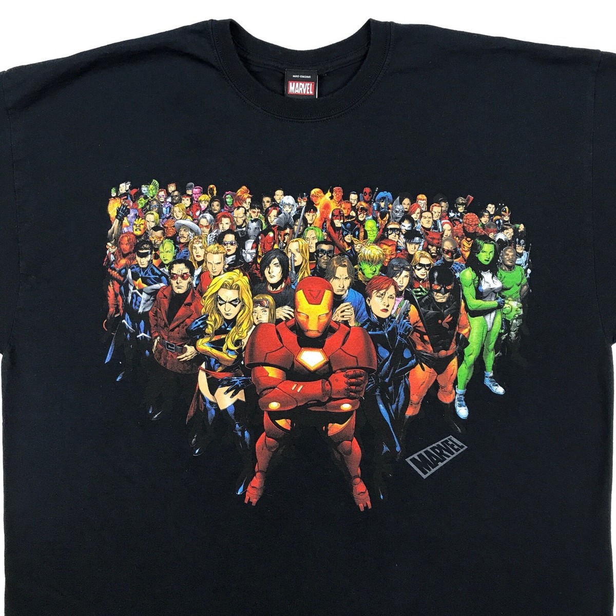 MARVEL COMICS MAD ENGINE T-Shirt XXL iron man x-men spider-man