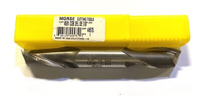 Morse 7/8'' Cobalt M42 Double End Mill 2 Flute USA Made