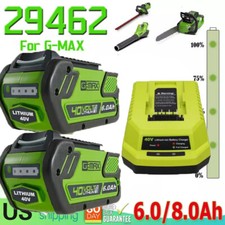 40V 6.0Ah For Greenworks Li-ion Battery G-MAX 29472 29462 29252 20202 / Charger