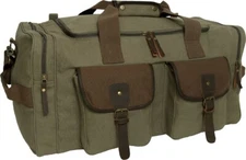 Rothco Olive Drab Canvas Duffle Bag Long Journey Large Shoulder Luggage Bag