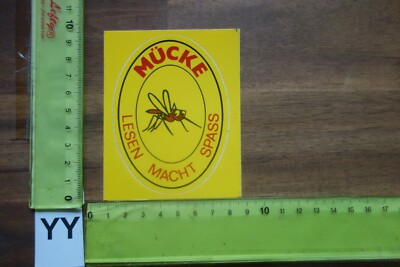 Alter Aufkleber KinderBuch Literatur Verlag MÜCKE (YYB)