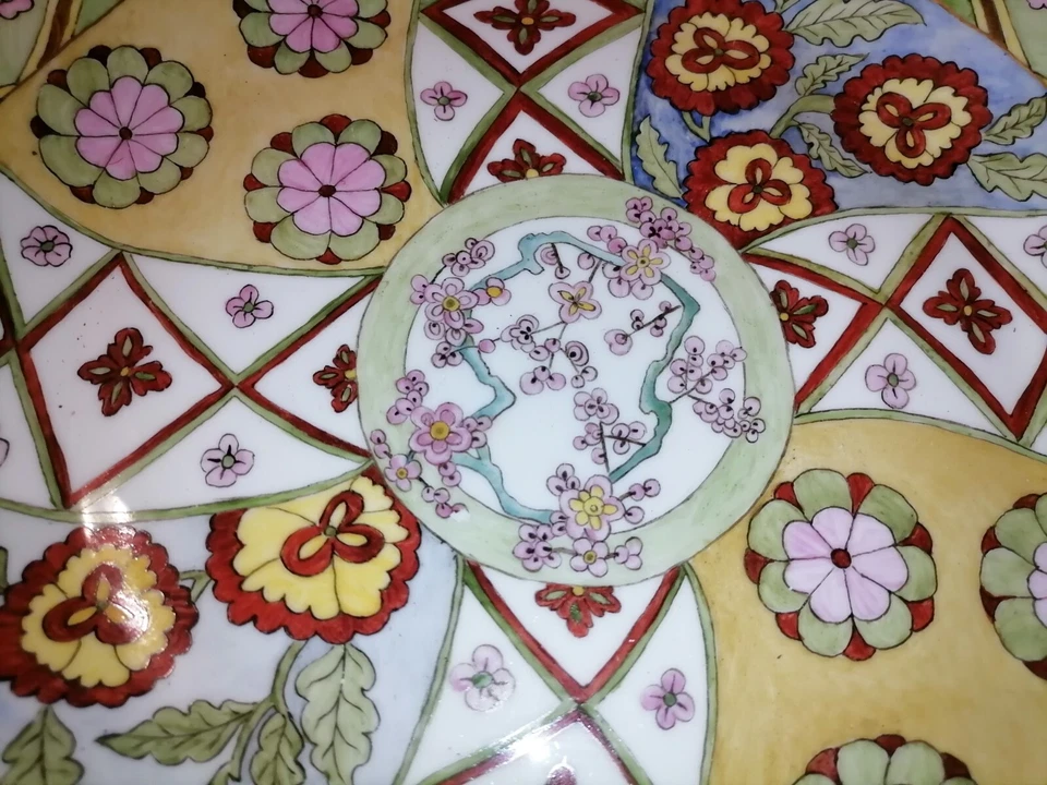 RARISSIMO PIATTO DIPINTO A MANO Nuccia Limoges France 30,5 x 27,5 cm VINTAGE - Immagine 2 di 4