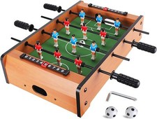 Mini Foosball Soccer Table Game Kids Home Fun Play Durable Wood Frame Easy Store