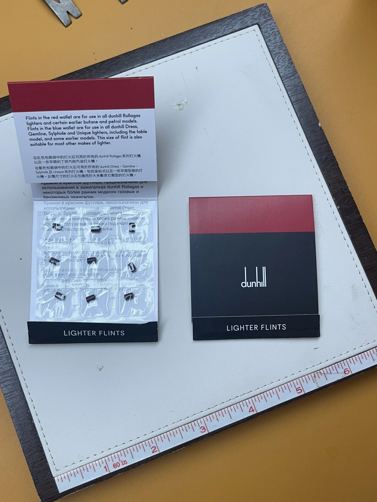 2-packs Dunhill RED flints-18 Flints Total- For ROLLAGAS Models