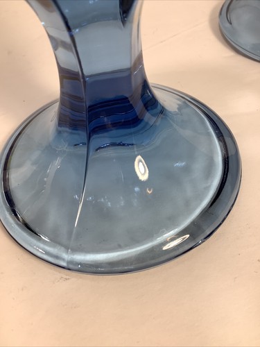 Set of 2~ Libbey Glass 6” Ice Cream Sundae Dishes~Light Blue - Picture 4 of 12