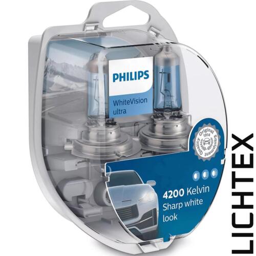 PHILIPS WhiteVision-Ultra unwiderstehlicher Look H1 H3 H4 H7 H8 H11 HB3 HB4 HIR2 - Picture 1 of 18