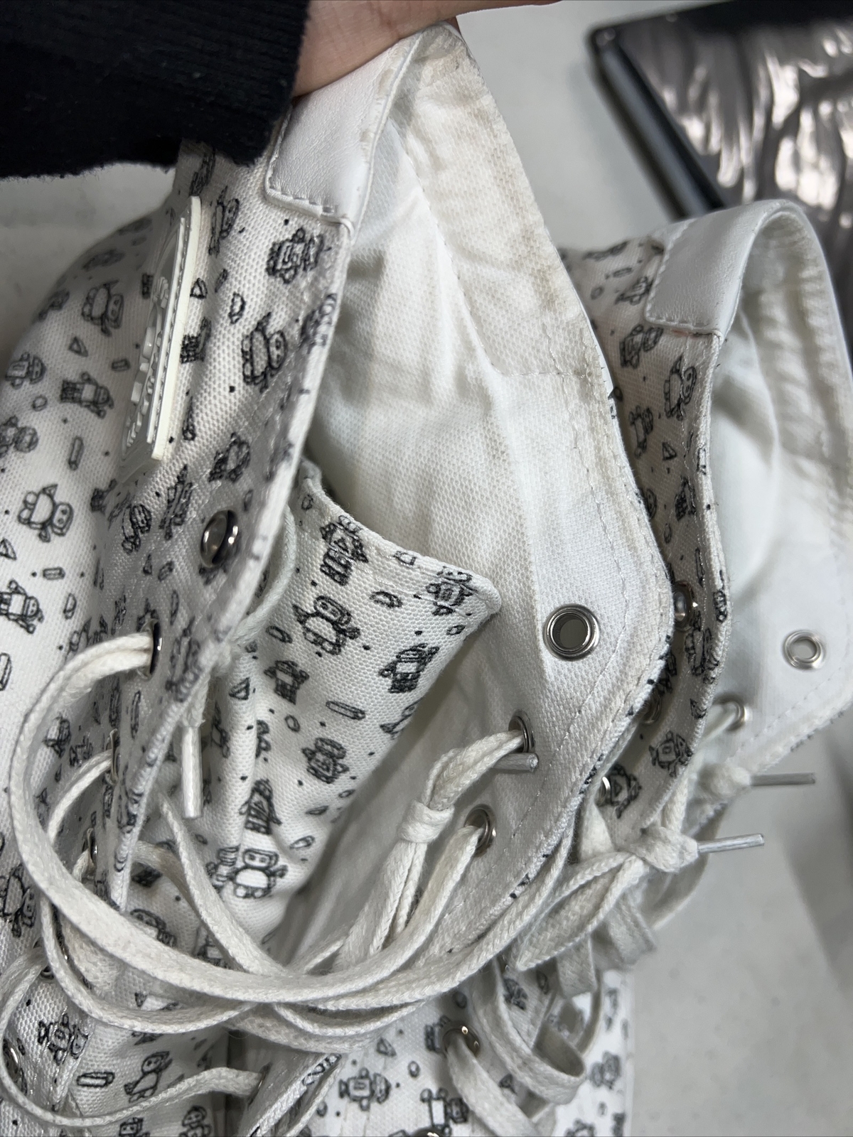 Vintage Saint Laurent Paris SL Men’s Large Size 12-13 Italian Size 46 Rare Print image 10