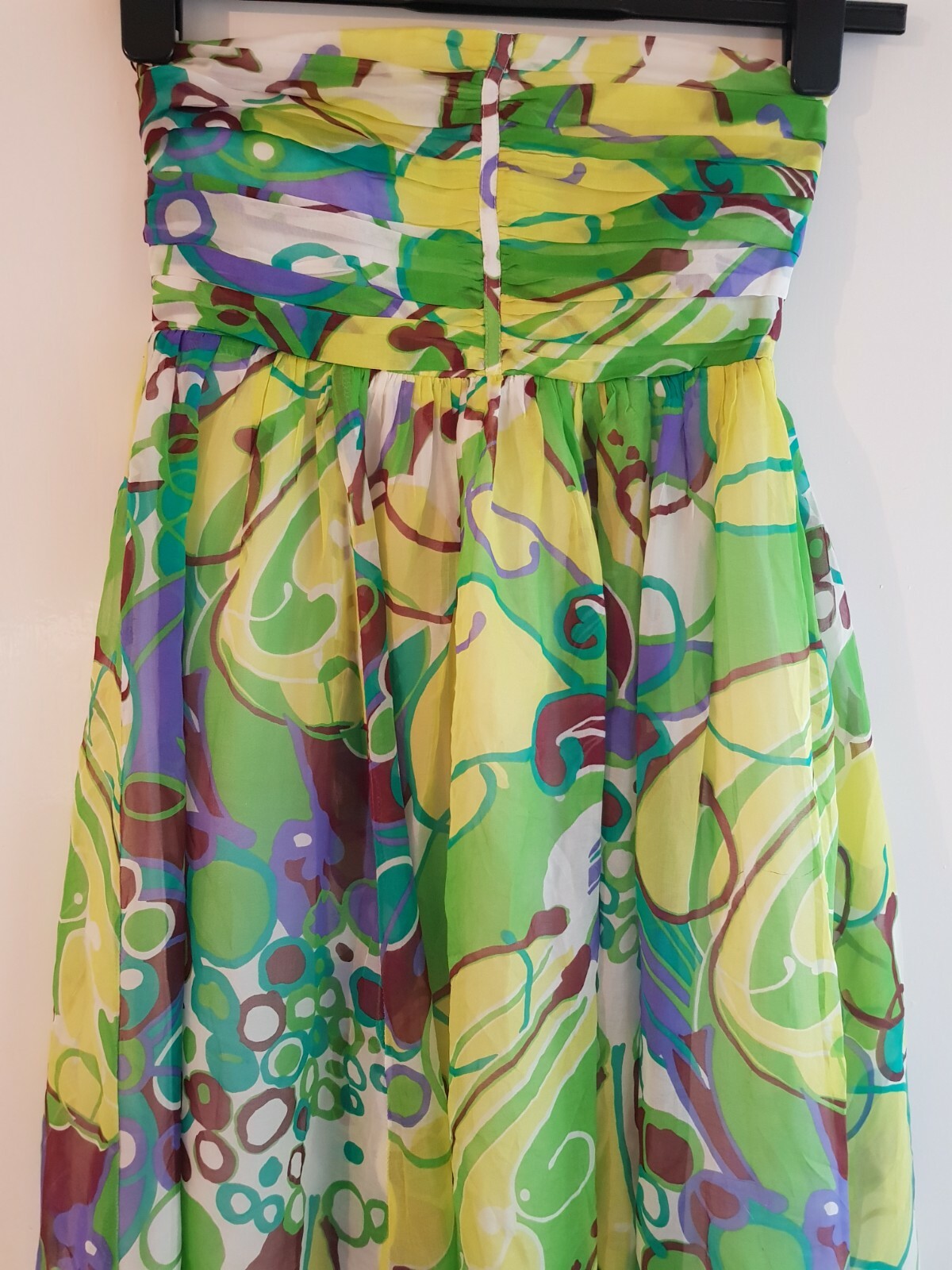 Zara Basic size S small, strapless green bandeau … - image 2