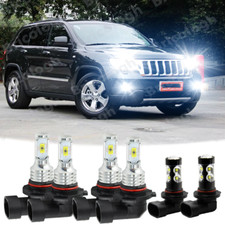 For Jeep Grand Cherokee 1999-2010 Bulbs Led Headlight Hilow Beam Fog Lights 6pc