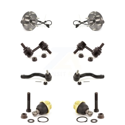 Front Bearing Lower Ball Joint Outer Tie Rod Link Kit (8Pc) For Nissan TITAN 4WD