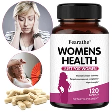 Red Clover Capsules 400mg - Black Cohosh Female Hormone Balance and Mood Support