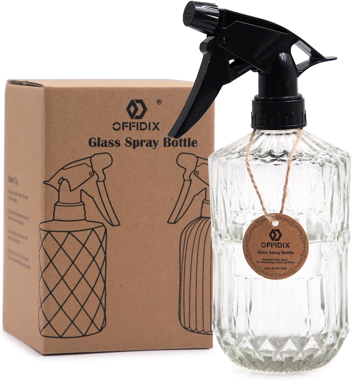 Nebulizzatore per Piante, Flacone Spray a Pressione Fine Da 0,43 L, in Vetro, Co
