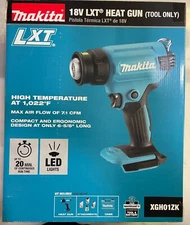 Makita XGH01ZK Heat Gun w/ Attachments and Case New in box (bare tool) 