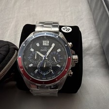 Invicta Speedway GearShift Men's Watch 49362 New In Box Silver/ Blue/red