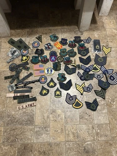 Lot of 75 WW2 & Post War & Vietnam Era U.S. Army Military Patches