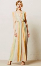 NWT Lil Solen Maxi Dress Size 10 Pastel Tie Dye Chiffon Rainbow Anthropologie