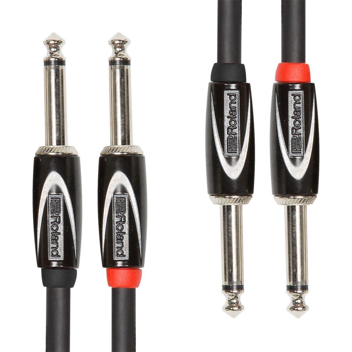Roland Black Series 5' Dual Interconnect Cable, 1/4'' to 1/4'' Connector