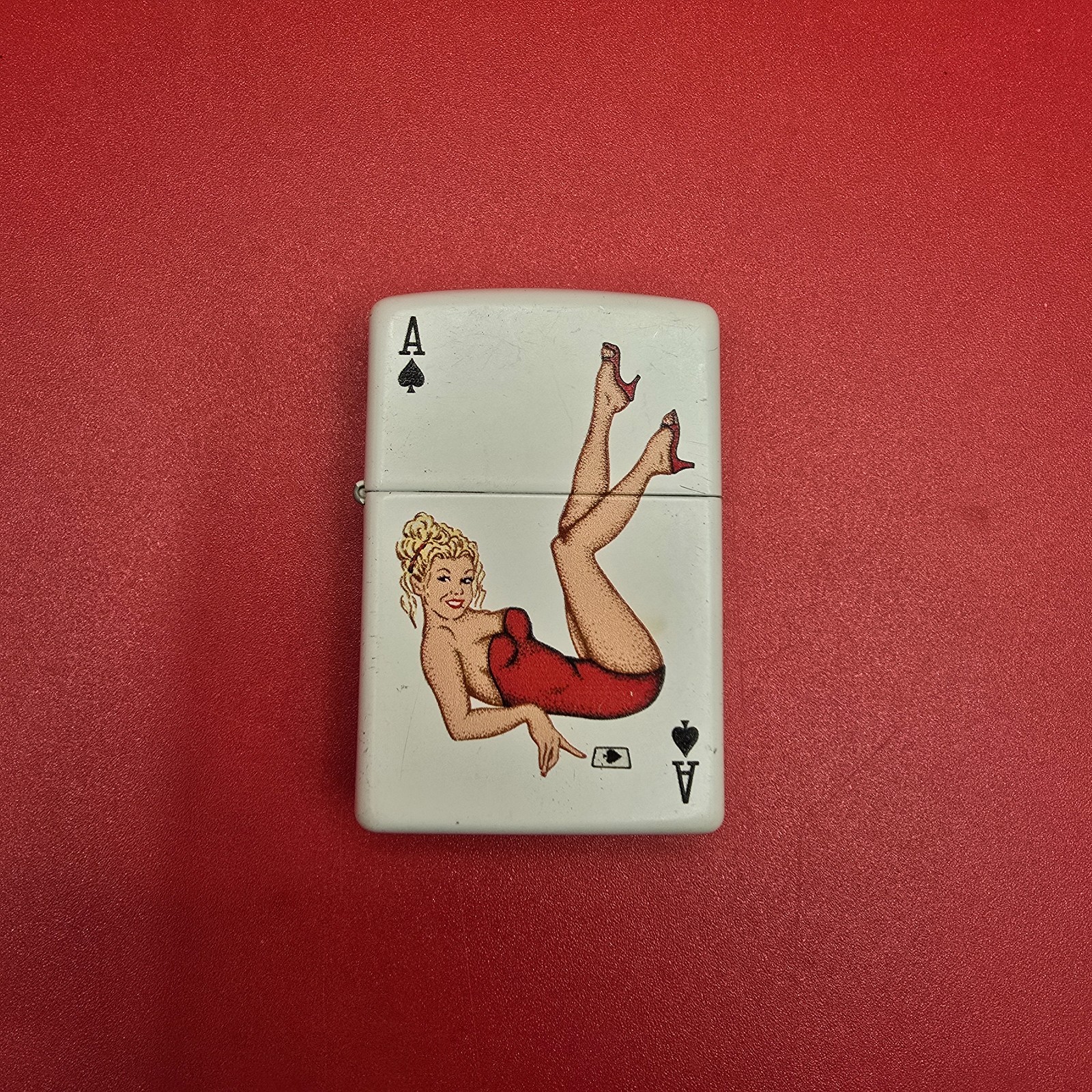 - Ace Of Spades Red Dress Model On White Matte Base