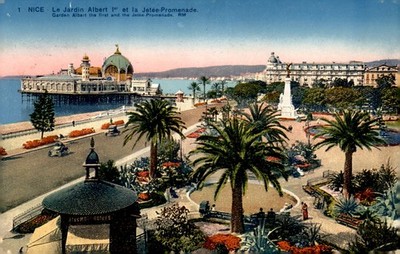Nice, Jardin Albert ler, Jetée-Promenade, 1928 Postcard