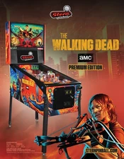 Stern The Walking Dead Remastered Premium Edition Pinball Machine Free Shipping
