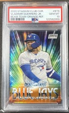 2020 Topps Stadium Club Chrome Beam Team Vladimir Guerrero Jr /25 PSA 10 Orange