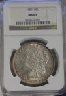 1887 US Morgan Silver Dollar $1 NGC MS63 Nice Toning