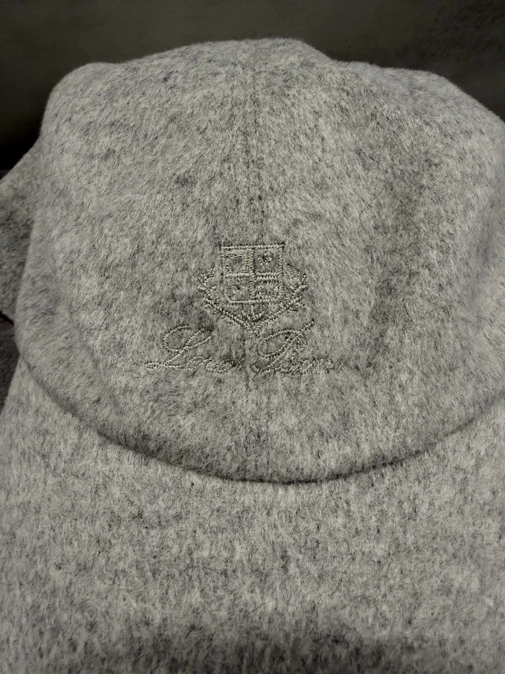 Gorra de béisbol Loro Piana para hombre negra con logotipo sistema de tormenta de cachemir talla grande Foto 3 de 4