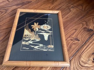 pressed straw art picture by Yoko