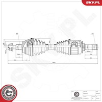 Esen SKV Antriebswelle 40SKV323 FüR Mercedes Klasse W164 GL X164 320 CDI 350 164
