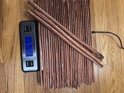 5 Lbs  5.8 Oz Scrap Copper Clean Bare Wire Melt Ingot Cast Art Craft 99.9% pure