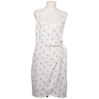 Lofty Manner, Wickelkleid, Größe: L, Weiß/Schwarz, Polyester/Viskose #Ge8