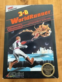 3-D WorldRunner Complete in Box CIB Hangtab FIRST PRINT Nintendo NES 1987 RARE🔥