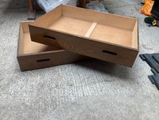 Wooden Drawers Under Bed Storage x 2 Large Vintage Retro 84 x 61 cm x 16 cm high