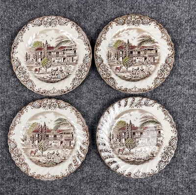 4 Johnson Bros Heritage Hall 6.25'' Bread / Dessert Plates Spanish Hacienda