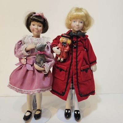 Vtg Avon Childhood Dreams Collection. 1990 Kitty Love & 1993 Fav. Toy  9.5 Inch 