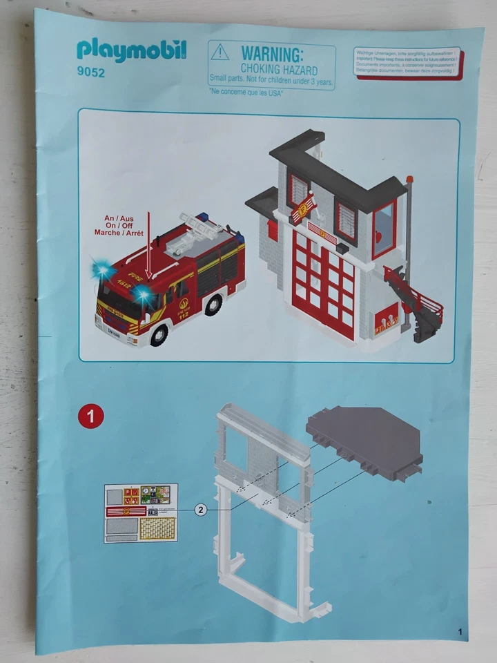 Playmobil Bauanleitung A4 , 9051 City Action Feuerwehr - Bild 1 von 1