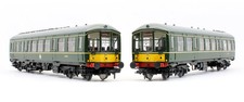 Bachmann Pre-Owned 32-515A Derby Lightweight Two Car DMU BR Green With Yellow Wa