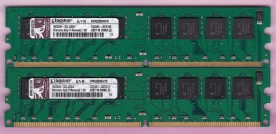 2GB 2x1GB PC2-4200 KINGSTON DDR2-533 KVR533D2N4/1G Qimonda Desktop Memory Kit